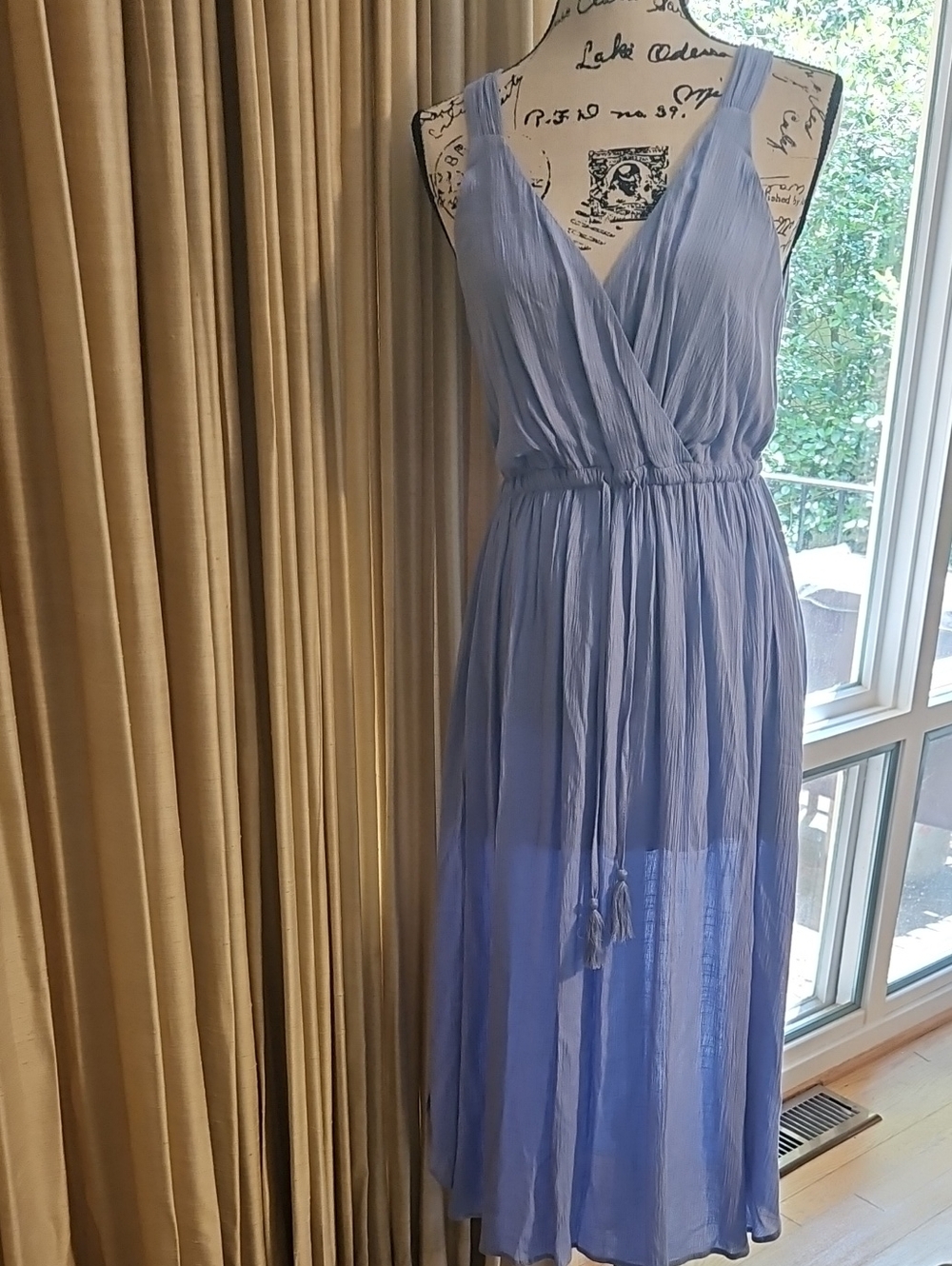 Style Rack Light Blue V-Neck Sleeveless Maxi Dress